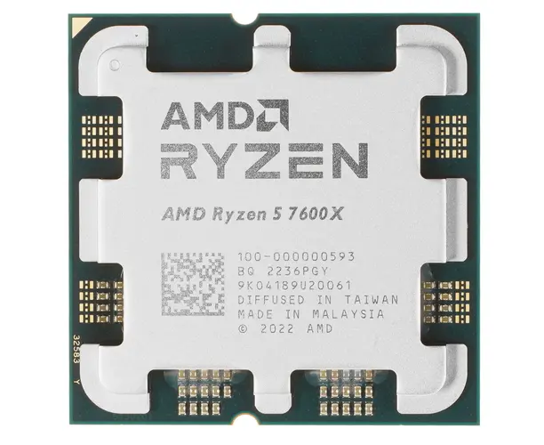 Процессор AMD Ryzen 5 7600 X (100-000000593) (Soc-AM5/4.7/5.3 G Hz/6 C/12 T/32 Mb/105 W/Tray)