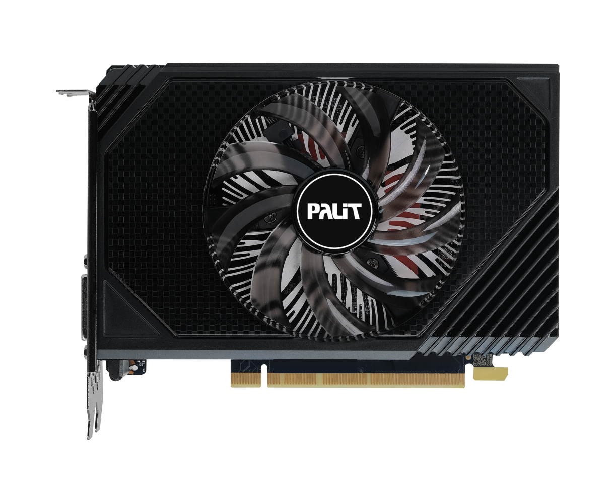 Видеокарта Palit RTX3050 Stormx OC (NE63050 S18 JE-1070 F/1072 F) Nvidia Ge Force RTX 3050 PCI-E 4.0 6 Gb 96bit GDDR6 1042/14000 DV Ix1 HDM Ix1 D Px1 HDCP Ret