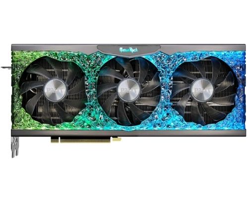 Видеокарта Palit PCI-E 4.0 PA-RTX3070 GAMEROCK 8 G NV RTX3070 8192 Mb 256 GDDR6 1500/14000/HDM Ix1/D Px3