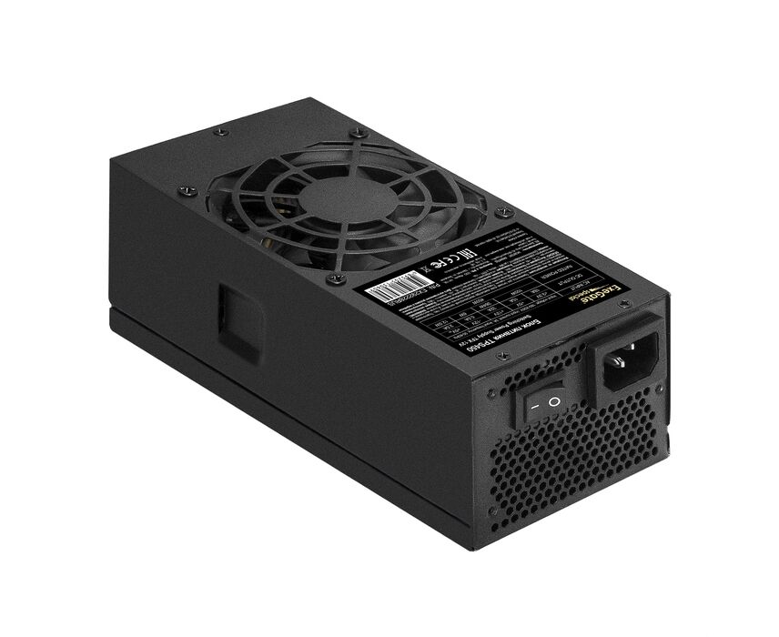 Блок питания Exe Gate TPS450 EX292228 RUS 450 W (TFX, 8cm fan, 24pin, 4+4pin, 3x SATA, 2x IDE, black)