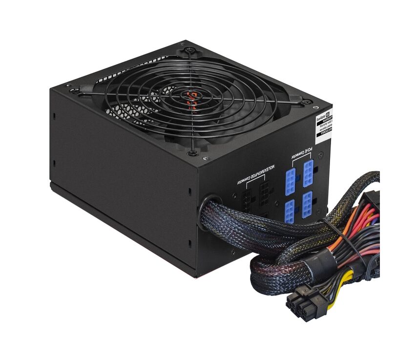 Блок питания Exe Gate 400 PPX EX292174 RUS 400 W ATX, APFC, КПД 80 (80 Plus), 14cm fan, 24pin, (4+4)pin, PC Ie, 5x SATA, 4x IDE, FDD, black, RTL