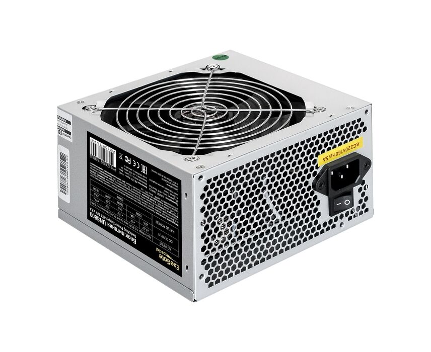 Блок питания Exe Gate UNS800 EX292165 RUS 800 W (ATX, 12cm fan, 24pin, 2x(4+4)pin, 2x PCI-E, 5x SATA, 3x IDE)