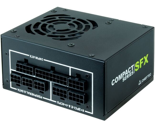 Блок питания Chieftec Compact CSN-650 C ATX 2.3, 650 W, SFX, Active PFC, 80mm fan, 80 Plus Gold, Full Cable Management Retail