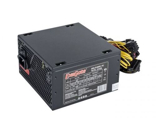 Блок питания Exe Gate EX221638 RUS-PC 500 W 500 NPXE(+PFC), ATX, PC, black, 12cm fan, 24p+4p, 6/8p PCI-E, 4x SATA,3x IDE, FDD + кабель 220 V