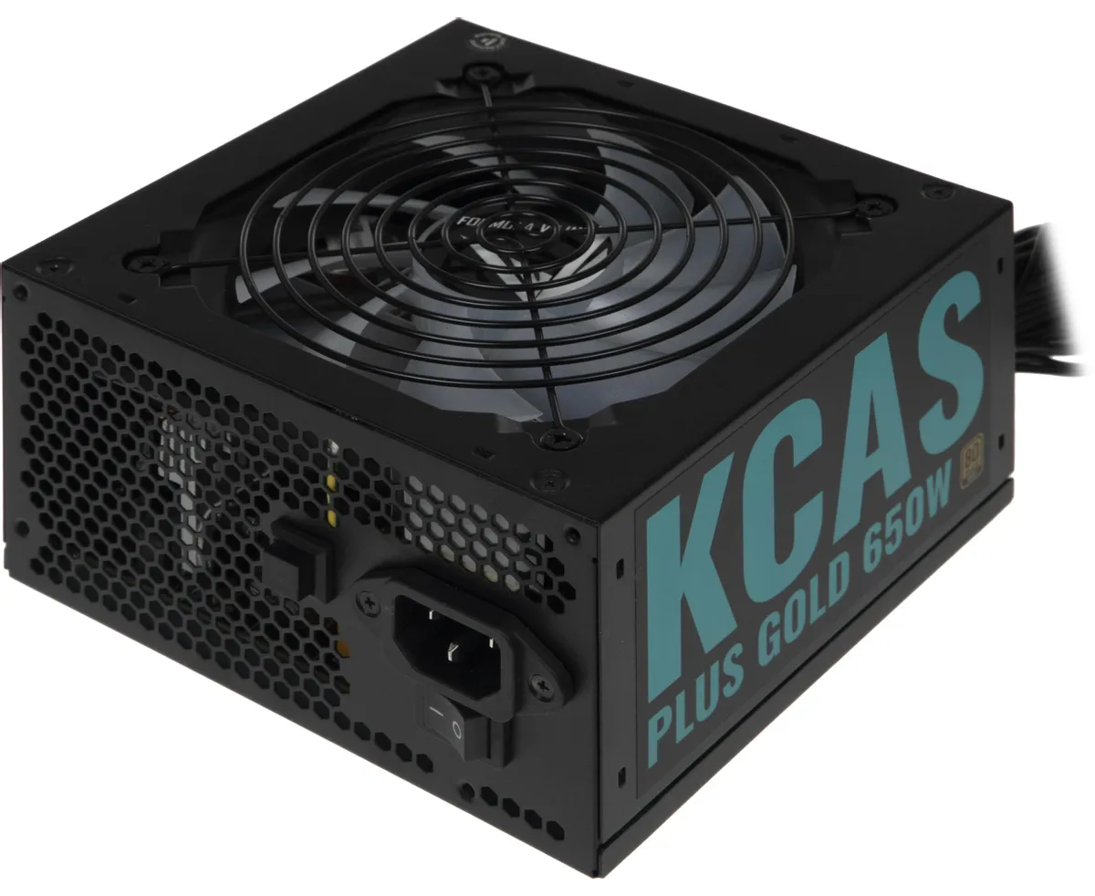 Блок питания Formula AC KCAS Plus Gold (KCAS Plus 650 G) ATX 650 W RGB 80+ gold (20+4pin) APFC 120mm fan color LED 6x SATA RTL