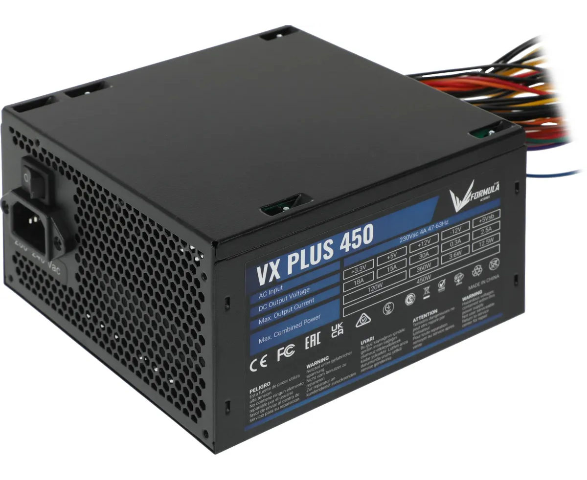 Блок питания Formula AC VX Plus (VX-450 Plus) ATX 450 W (20+4pin) 120mm fan 2x SATA RTL