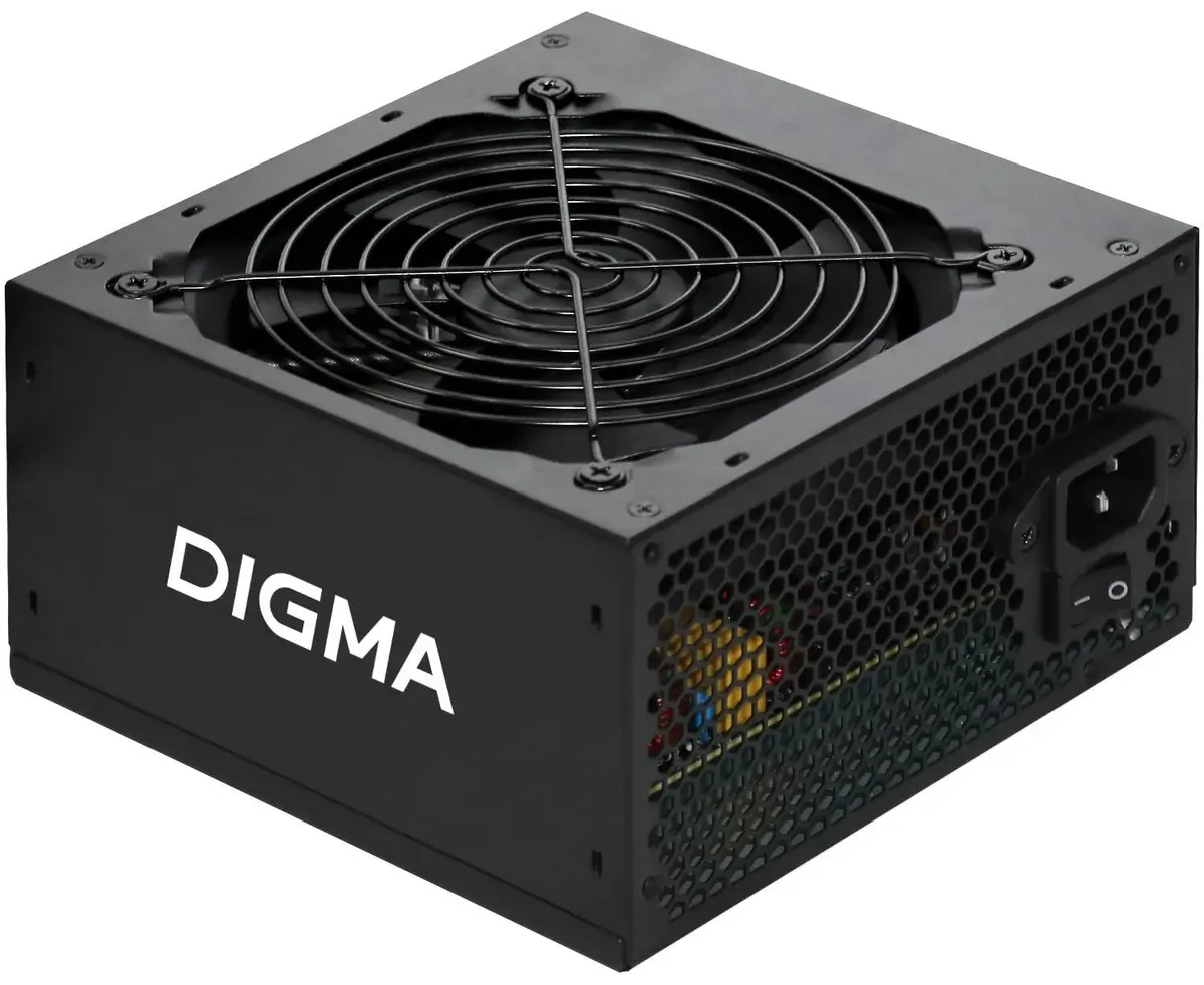 Блок питания Digma DPSU-650 W, 650 Вт, 120мм, черный, retail
