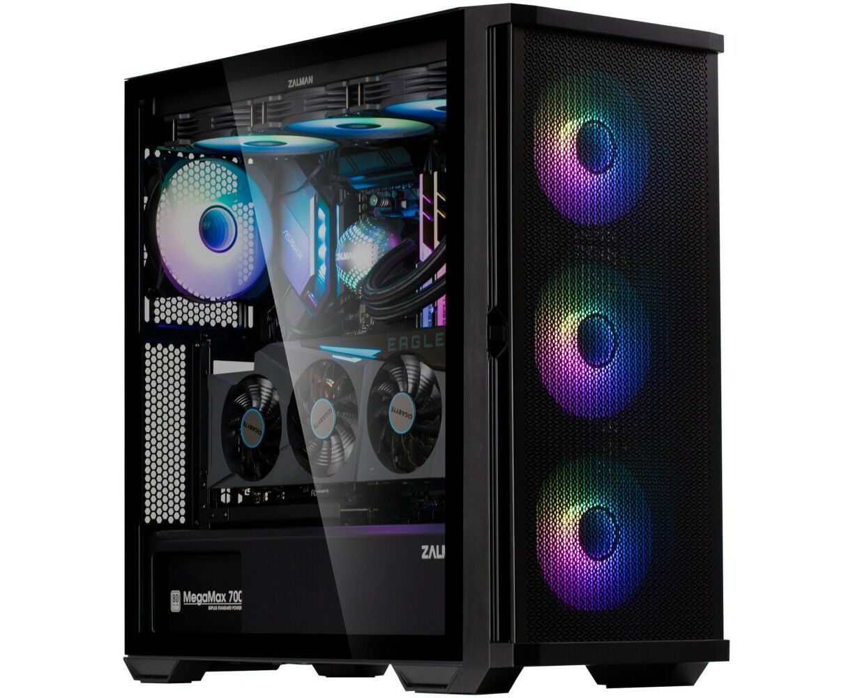 Корпус Zalman Z10 DUO Midi Tower (ATX, black, window, 2x USB3.0, 1x USB 3.1 Type-C, 3x140mm ARGB, 1x120mm ARGB)
