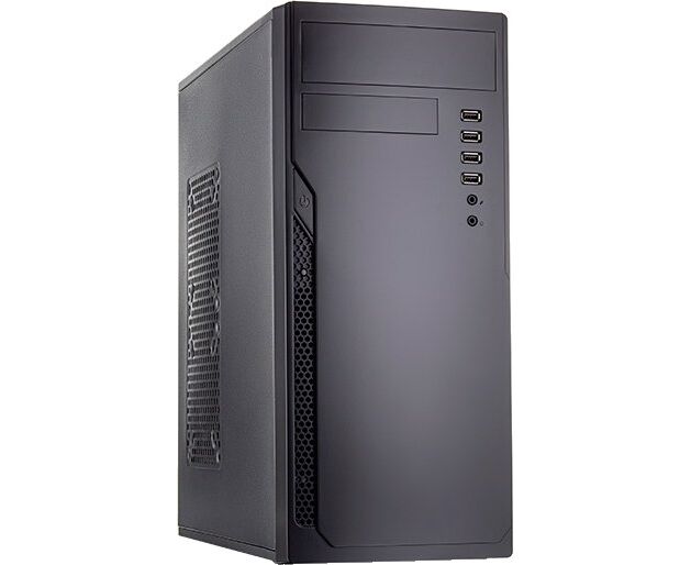 Корпус Foxline FL-301 450 W black ATX FL-301-FZ450 R-U32, w/450 W ATX PSU, 2x USB2.0,2x USB3.0, Audio, w/o FAN, w pwr cord