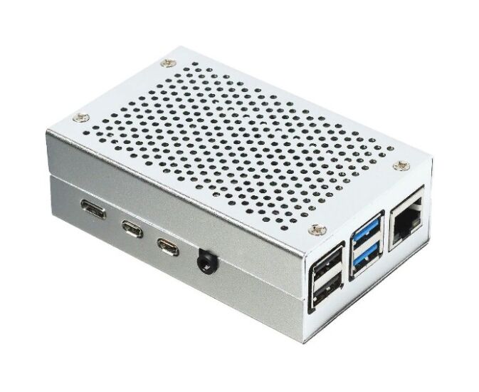Корпус ACD RA507 Silver Fine Heat Dispersion Aluminium Alloy Case for Raspberry Pi 4 B