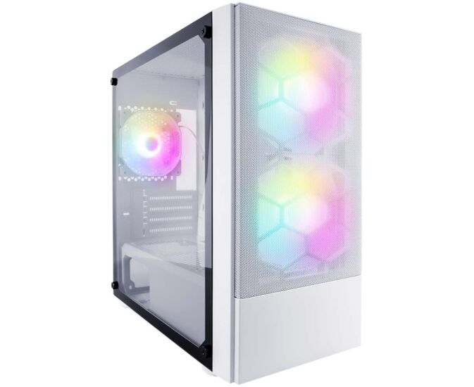 Корпус 1 STPLAYER Firebase X4-M X4-M-WH-2 F1 P-W-1 F1-W White m ATX TG / 1x120mm & 2x140mm LED fans inc