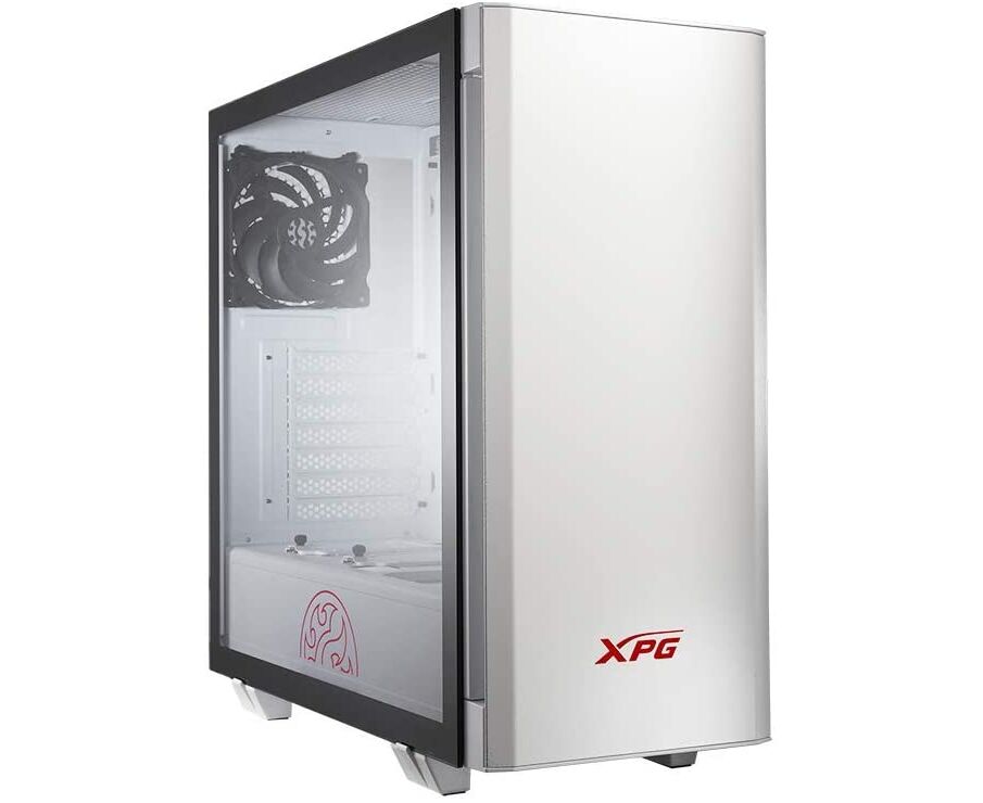 Корпус XPG Invader-Whitecolor Boxworldwide (INVADER-WHCWW) (ATX, подсветка ARGB, 2 вентилятора 120мм, стеклянная боковая панель, ,белый)