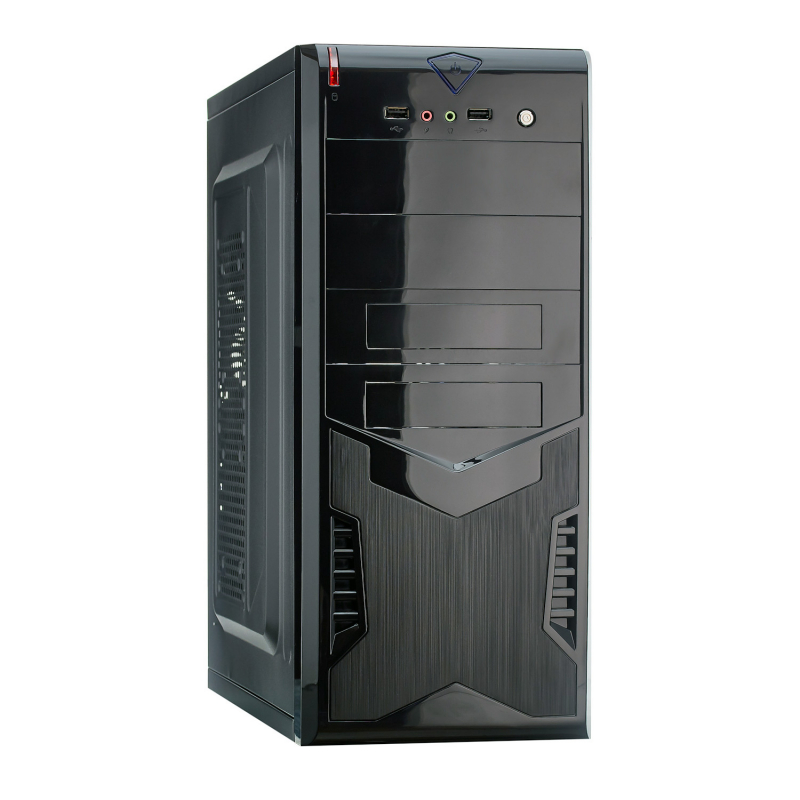 Корпус Miditower Exegate CP-604 Black, ATX, , 2*USB, Audio EX280385 RUS