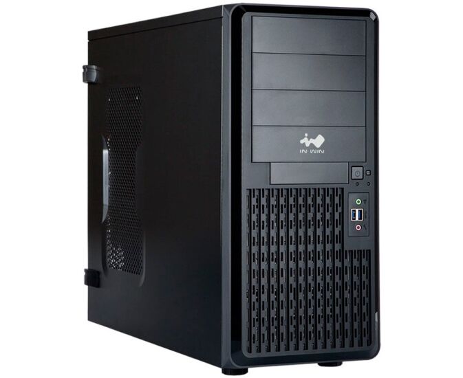 Корпус In Win PE689 Black (6141921) Midi Tower без БП USB3.0*2+A(HD)+fron fan 120mm*1+rear fan 120mm*1+ 2*2 SATA+1*1 SATA+Intrusion Switch