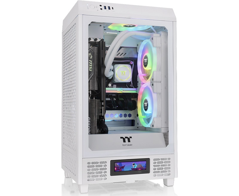 Корпус Thermaltake The Tower 200 (CA-1 X9-00 S6 WN-00) белый без БП mini ITX 11x120mm 5x140mm 2x USB3.0 1x USB3.1 audio bott PSU