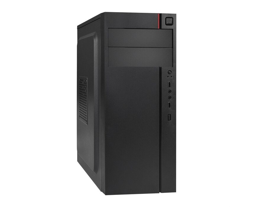 Корпус Exegate AA-440-AA350 EX290176 RUS Miditower ATX, AA350 8 см, 2*USB, аудио, черный