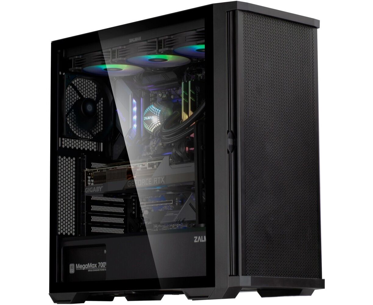 Корпус ZALMAN Z10 (ATX, black, window, 2x USB3.0, 1x USB 3.1 Type-C, 3x140mm, 1x120mm)