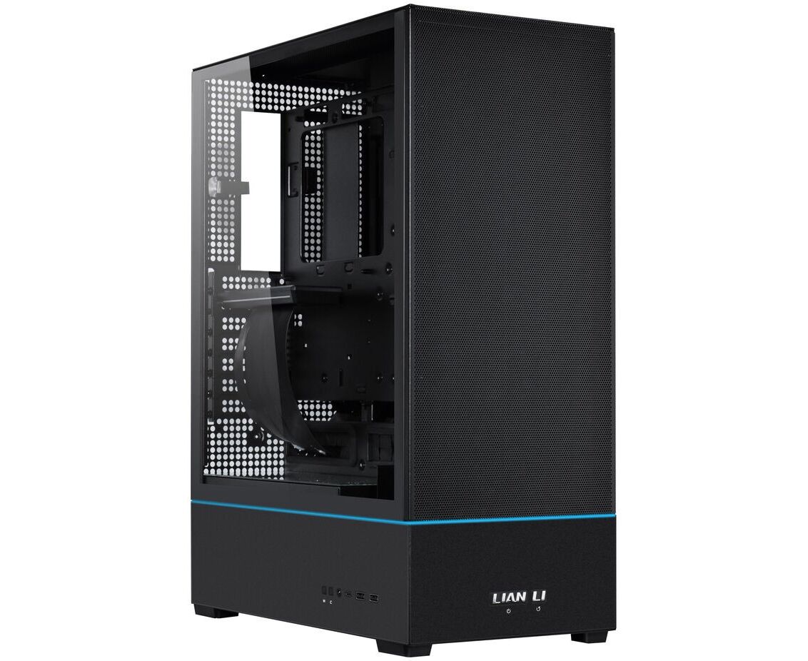 Корпус Lian Li SUP01 X / Black (G99.SUP01 X.R0) / 3 x 120mm PWM Fan / PC Ie4.0 Riser Cable / Mid-Tower, TG