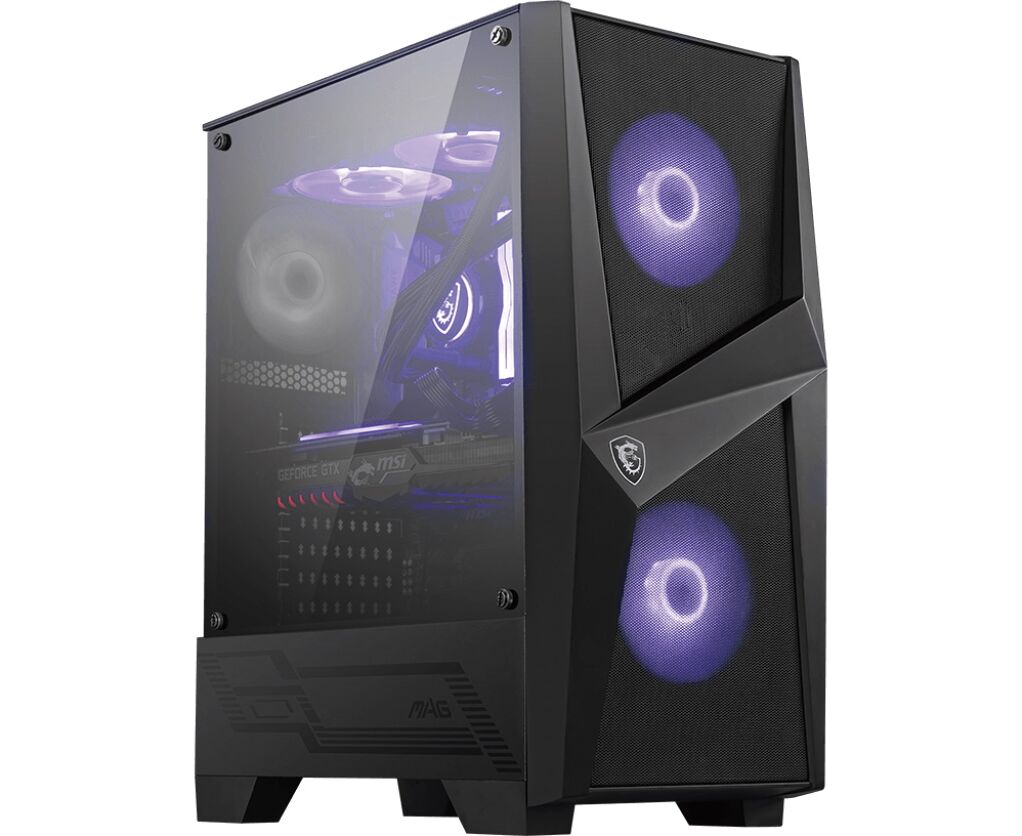 Корпус MSI MAG Forge 100 M / mid-tower, ATX, tempered glass side panel / 2x RGB 120mm & 1x 120mm fans inc