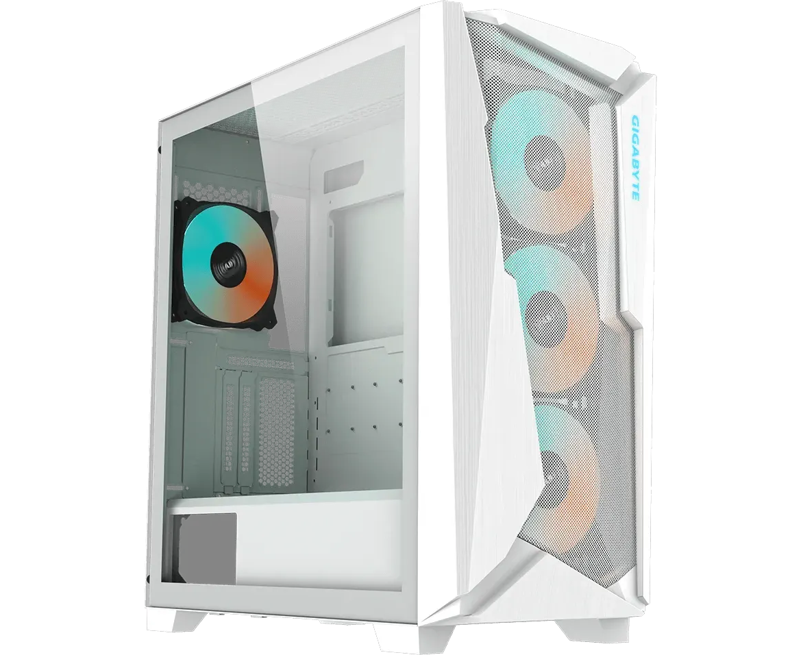 Корпус Gigabyte C301 Glass White (GB-C301 GW) Mid Tower, ATX, USB-C x1, USB3.0 x2, Audio I/O, GPU 400mm, TG