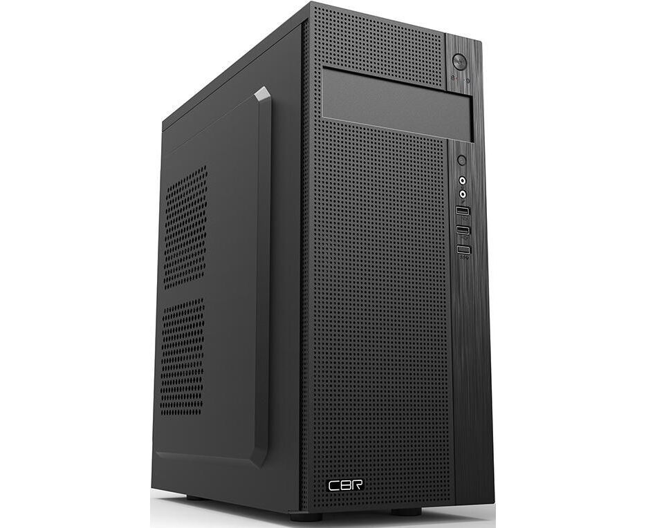 Корпус CBR PCC-ATX-E185-WPSU ATX Miditower E185, без БП, 2*USB 2.0, HD Audio+Mic, Black