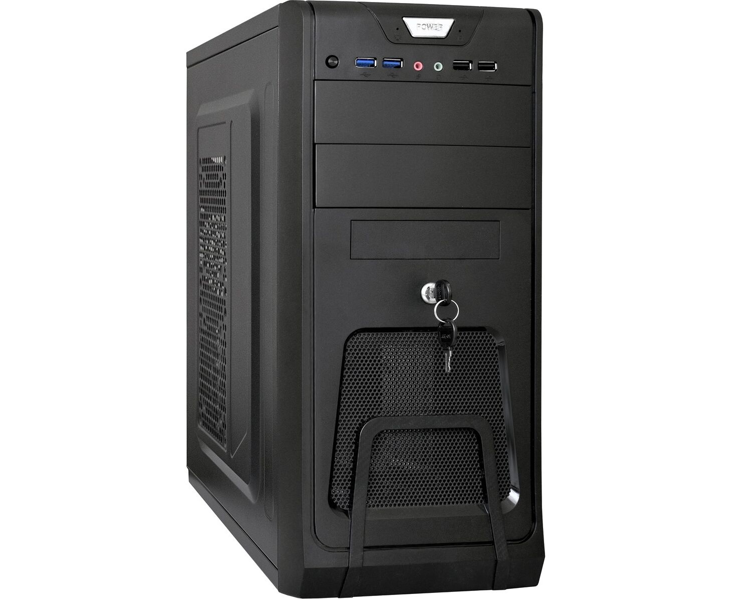 Корпус Exe Gate CP-603 UB Black EX283218 RUS ATX, CP500 W, 80mm, 2x USB+2x USB3.0, Audio, замок блокировки кнопки питания