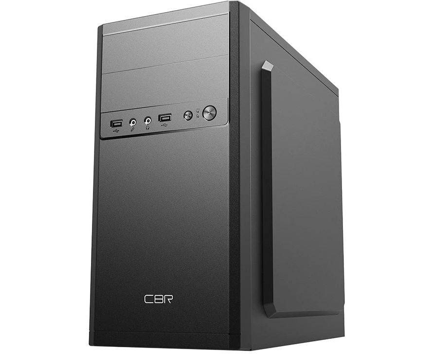 Корпус CBR RD873 (PCC-MATX-RD873-WPSU) m ATX Minitower, без БП, 2*USB 2.0, HD Audio+Mic, кабель питания 1.2м, Black
