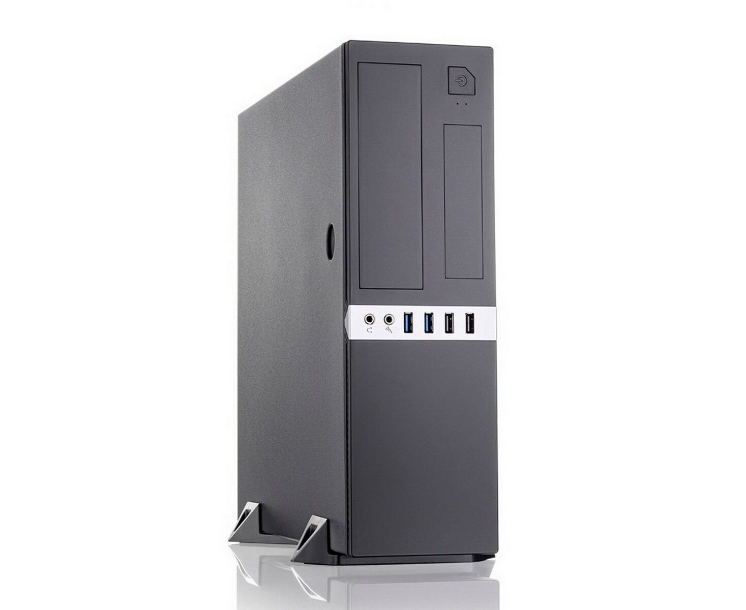 Корпус Foxline FL-203-GT-300 m ATX case black, w/PSU TFX 300 W 80+ bronze, w/2x USB2.0+2x USB3.0, w/pwr cord, w/ 8cm Fan