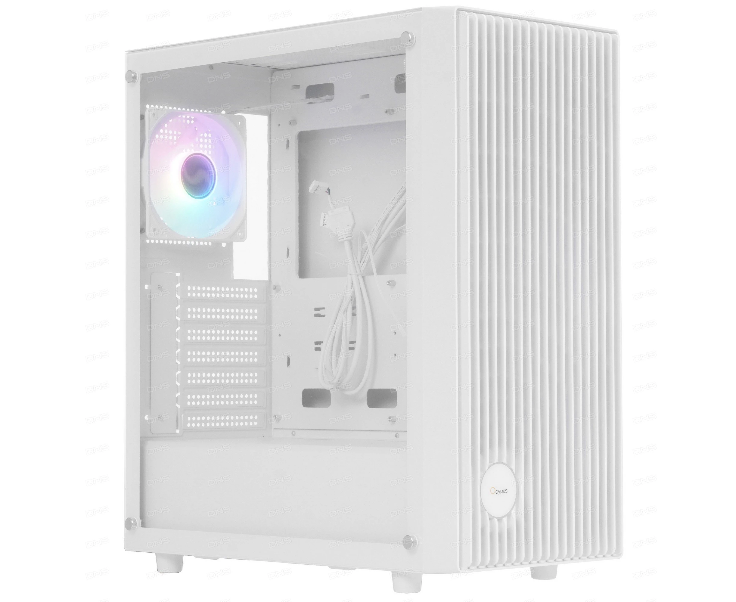 Корпус Ocypus Gamma C70 WH ARGB (Gamma-C70-WHG400 XX-GL) (ATX, без БП, 1х USB2.0, 1х USB3.0, с окном)