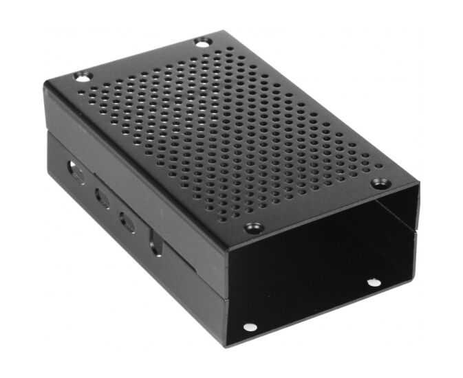 Корпус Qumo (RS026) перфорированный Aluminum Case, Raspberry Pi 4 B, black