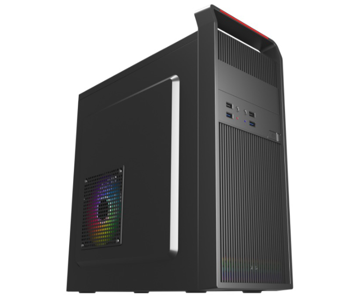 Корпус ACD Coffre 102 N (MO-TC600-000) m ATX, Black, 80mm rear Fan, w/o PSU