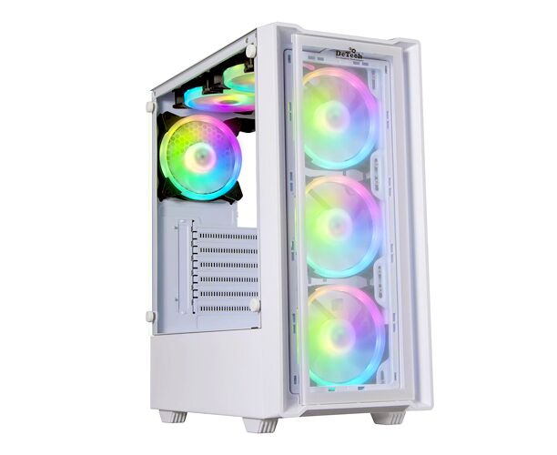 Игровой корпус: De Tech DT-8019 White (RGB LED)