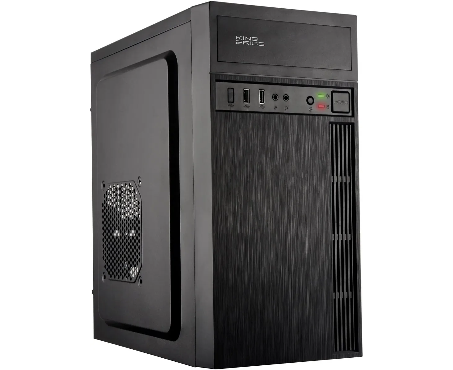Корпус King Price KPCC-MN210 черный без БП m ATX 1x80mm 2x120mm 2x USB2.0 audio