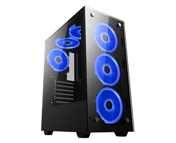 Игровой корпус: De Tech DT-8012 Black (Blue LED)