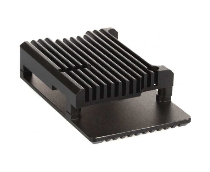Корпус Qumo (RS006) Aluminum case without fan, Raspberry Pi 4, black