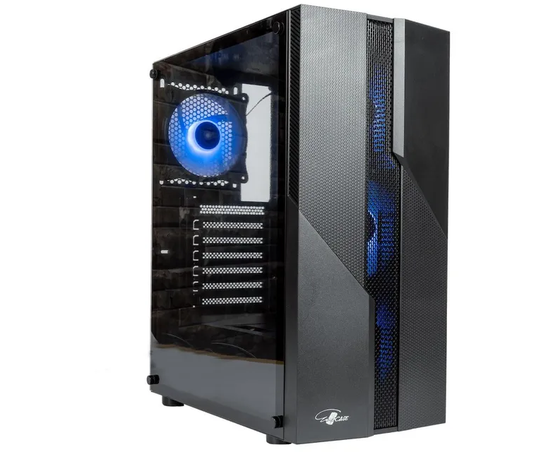 Корпус Eurocase A85 4 ARGB черный без БП закаленное стекло USB 3.0 ATX