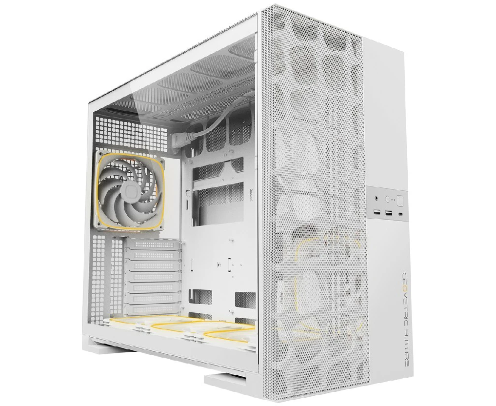 Корпус Geometric Future Model 5 Vent White with fans (1 AM5 VTWT01100) / mid tower, E-ATX / 5x140mm ARGB fans