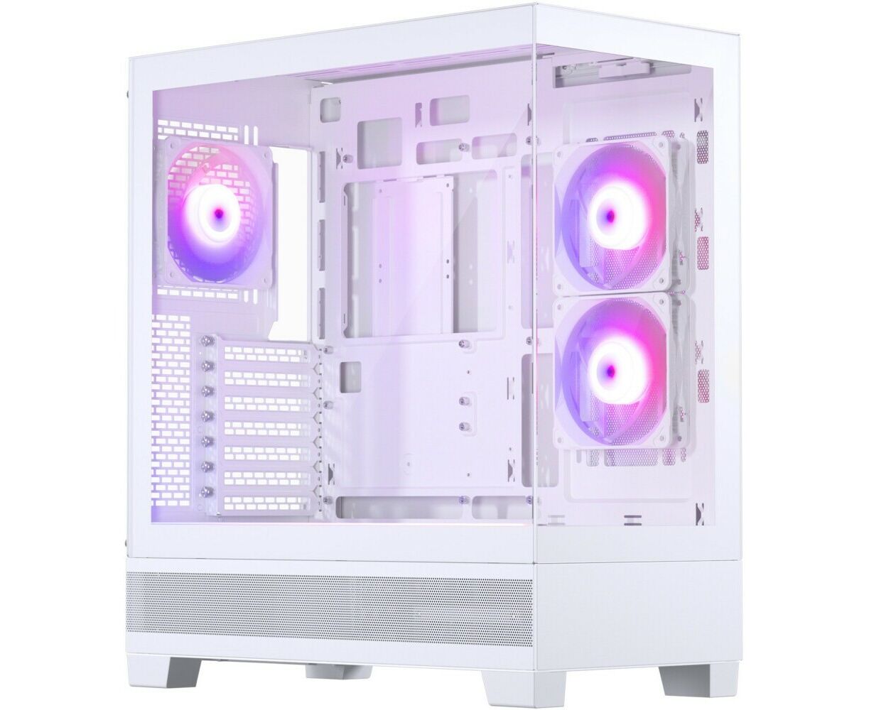 Корпус PHANTEKS 523 XT View, White (PH-XT523 V1_DWT01_RU), 3x120mm ARGB Fan, Tempered Glass, Mid-Tower