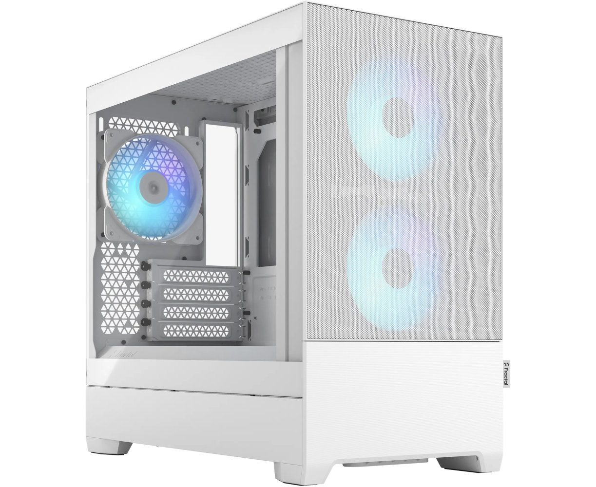 Корпус Fractal Design Po P Mini Air RGB (FD-C-POR1 M-01) White TG белый без БП ATX 3x120mm 2x USB3.0 audio bott PSU