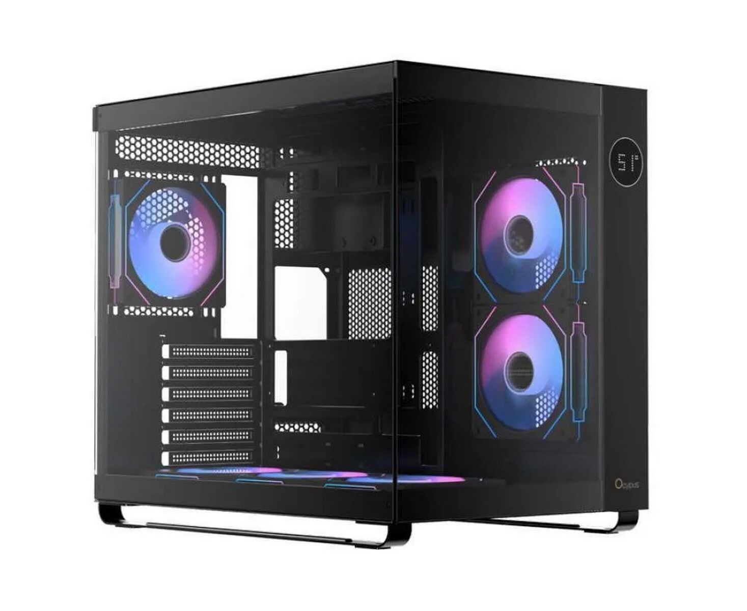 Корпус Ocypus lota C70 ARGB Black (Iota-C70-BKD600 XX-GL) Mid Tower (ATX, без БП, ARGB, 2x USB Type-A+USB Type-C)