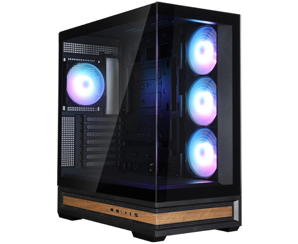 Корпус ZALMAN P40 Namu, ATX, Black, Window, Wooden Element, 2x Combo(2.5” or 3.5”), 1x USB Type-C, 2x USB3.0, Side 3x120mm ARGB, Rear 1x120mm ARGB