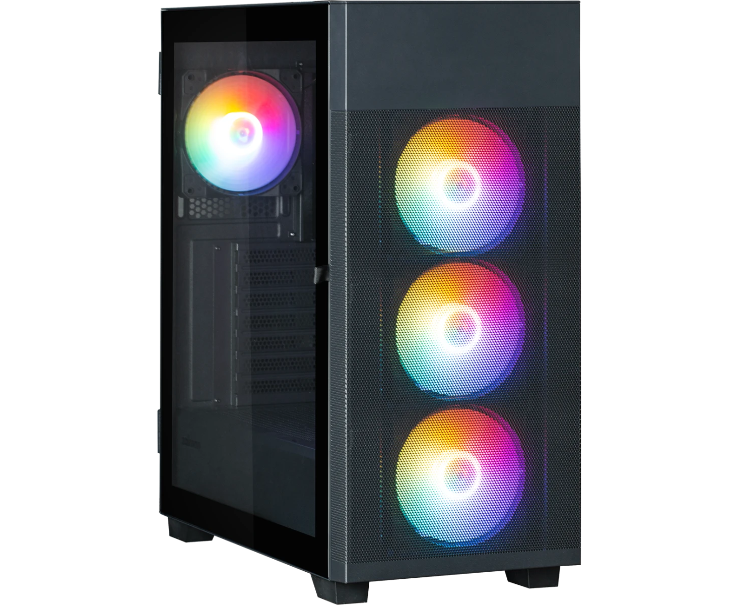 Корпус ZALMAN S5 Neo, ATX, Black, Window, 2x Combo (3.5" or 2.5"), 4x2.5", 1x USB2.0, 1x USB3.1, Front 3x120mm FRGB, Rear 1x120mm FRGB