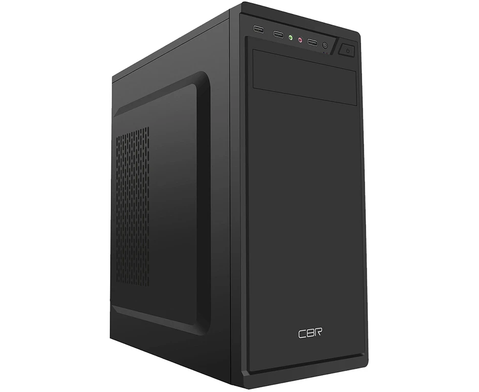 Корпус CBR J02 (PCC-ATX-J02-WPSU), ATX Miditower , без БП, 1*USB 3.0, 2*USB 2.0, HD Audio+Mic,Black