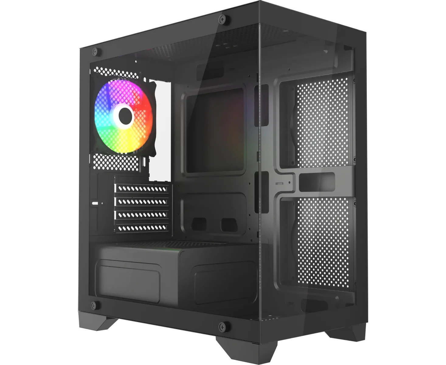 Корпус Accord ACC-350-02 B, m ATX, без БП, черный