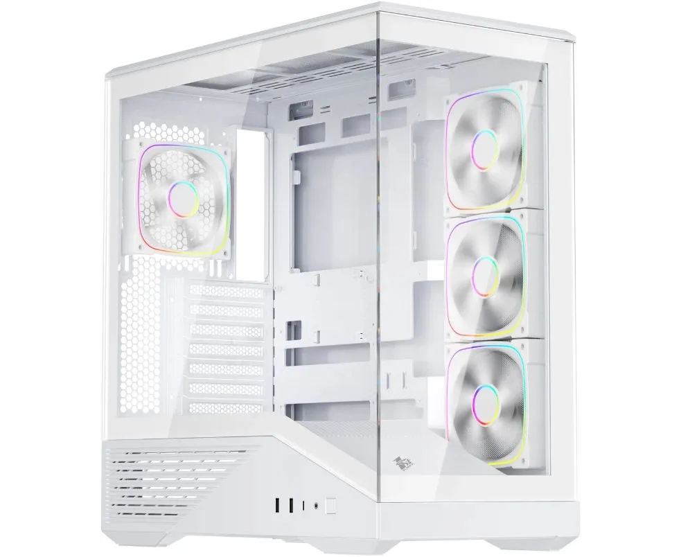 Корпус 1 STPLAYER GM7 ARGB White (GM7-WH-3 FN7 R-W-1 FN7-W) / ATX / 4x120mm ARGB fans
