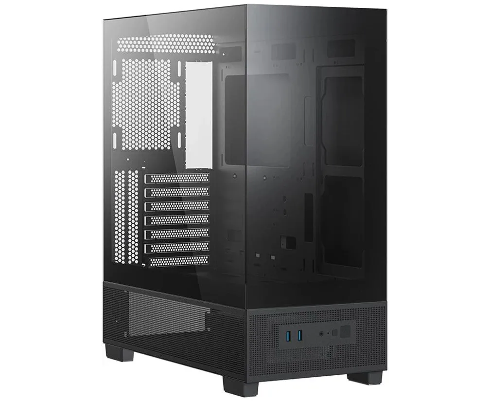 Корпус XASTRA Q500-0 F Black (Q500-0 F) ATX/Aquarium/Screewless/no fans