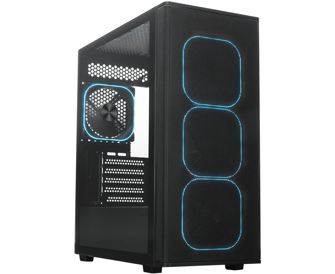 Корпус XASTRA A300 M 4 ARGB-C6 Black (A300 M-4 FG12 A-C6) m ATX/Mesh/ Srewless full-size TG/ 4x120mm FG120 ARGB PWM fans/Argb+PWM HUB 6ports/