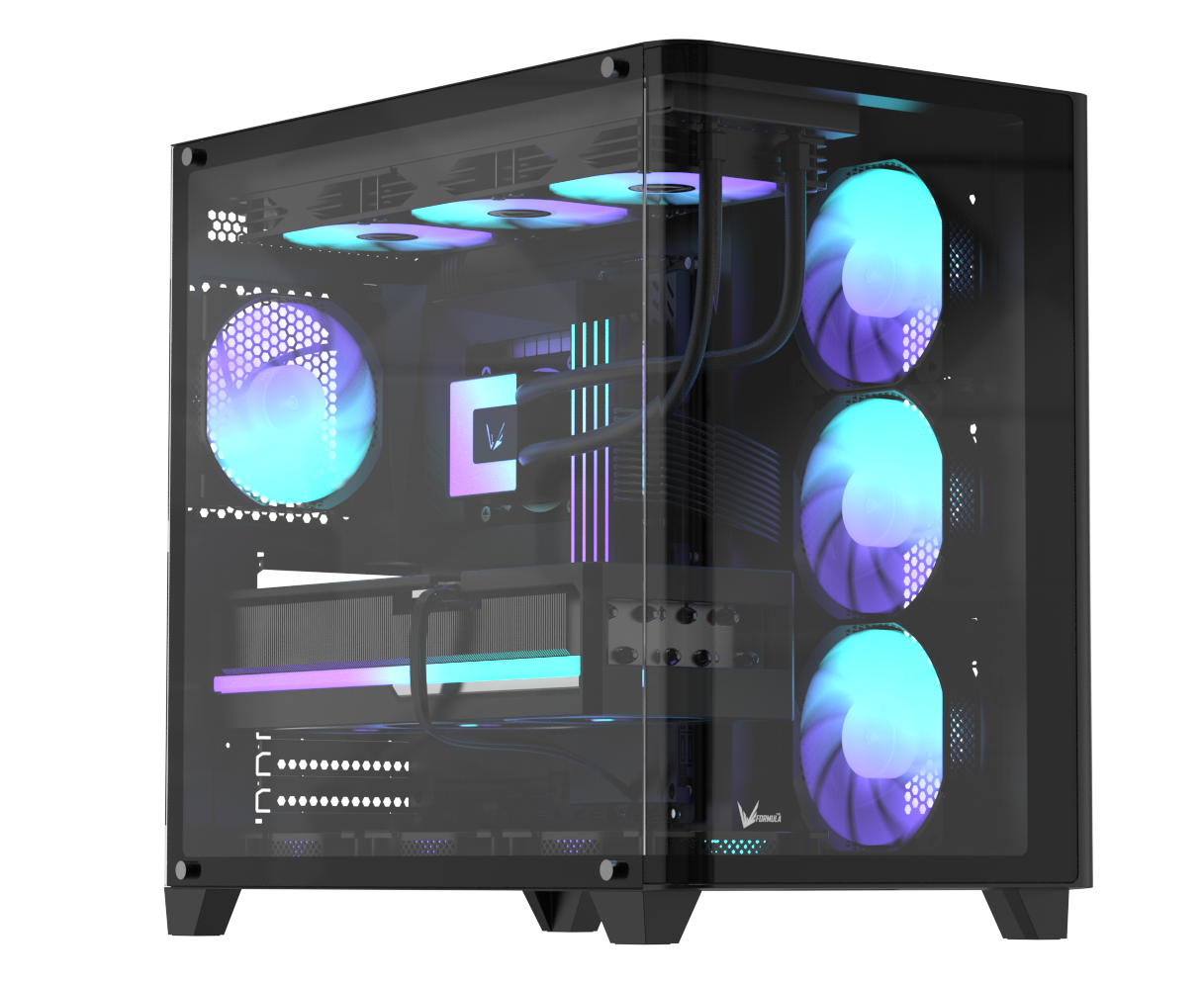 Корпус Formula Crystal U2, ATX, Midi-Tower, без БП, черный