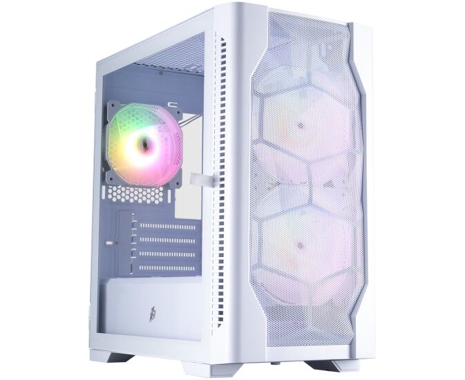 Корпус 1 STPLAYER DK D4-M ARGB White (D4-M-WH-2 F7-14-W-1 F7-W) / m ATX / 2x140mm 1x120mm ARGB fans