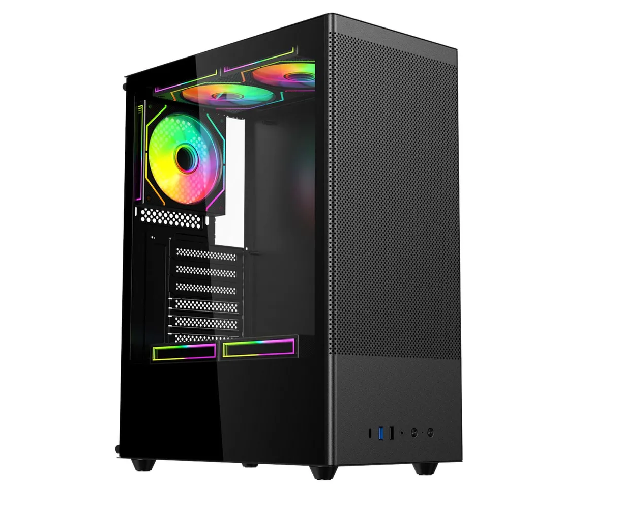 Корпус ACD Citadel 108 B (AH-SI2 G0-000) ATX, Type-C + 2 XUSB ports + HD audio combo, Mesh, TG, Black